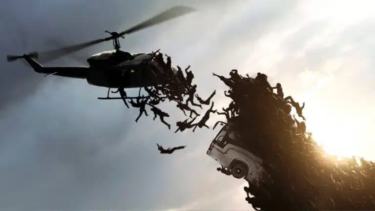 Brad Pitt enfrenta o fim do mundo no thriller de zumbis mais épico da década, agora na Netflix Guerra Mundial Z