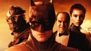 Bruce Wayne e Alfred em Batman Parte 2 em cena emocional