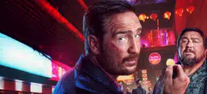 Criminosos da Netflix com personagem em situação de tensão