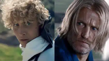 Cena do novo teaser de Jogos Vorazes Amanhecer na Colheita com Haymitch jovem