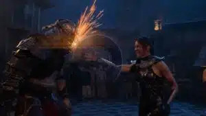 Mortal Kombat 2 ganha trailer brutal e revela Johnny Cage, torneio em jogo e ameaça de Shao Kahn Kitana lutando em cena intensa do trailer de Mortal Kombat 2 durante batalha do torneio