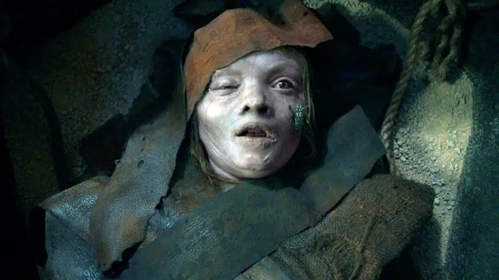 Maldição da Múmia filme de terror 2026 cena principal