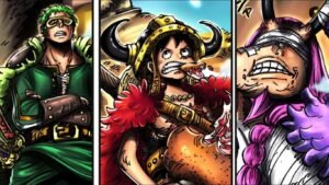 personagens de one piece no arco de elbaf terra dos gigantes anime