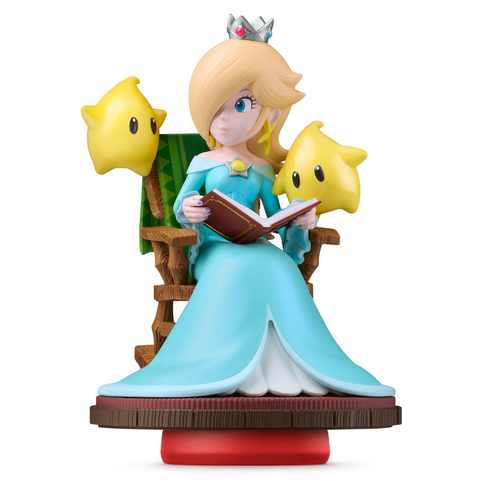 Rosalina Super Mario Galaxy observando o universo com Lumas