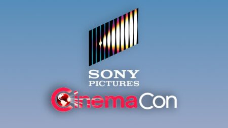 Homem-Aranha em cena cinematográfica representando os lançamentos da Sony no CinemaCon