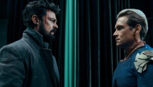 Cena da 5ª temporada de The Boys com Homelander em momento de tensão