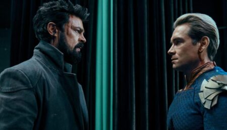 Cena da 5ª temporada de The Boys com Homelander em momento de tensão