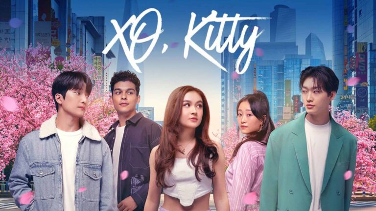 Elenco de Com Carinho Kitty reunido na temporada 3 da série da Netflix em cena promocional
