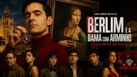 Berlim ao lado da pintura Dama com Arminho na nova série da Netflix