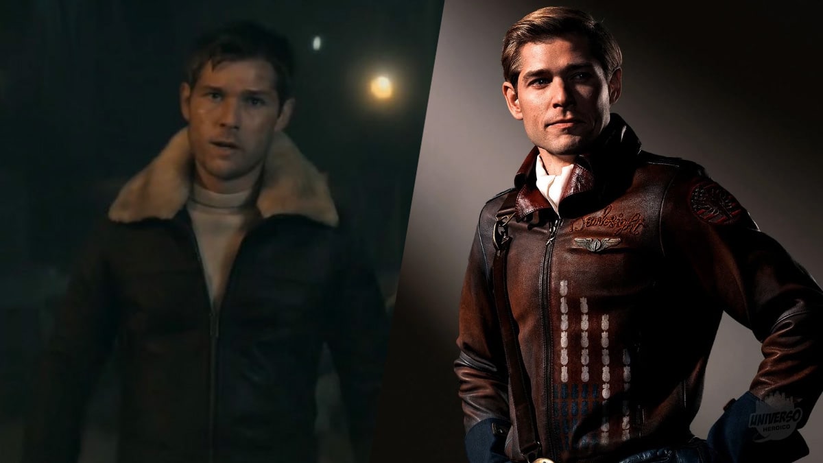 Mason Dye como Bombástico ao lado de Golden Geisha no episódio 6 da 5ª temporada de The Boys — ele guardou o V1 por décadas por amor a ela
