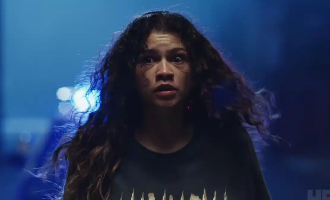 Zendaya como Rue no episódio 5 da 3 temporada de Euphoria