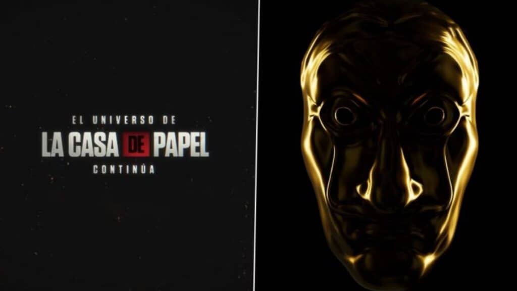 Máscara dourada no teaser do novo projeto de La Casa de Papel da Netflix