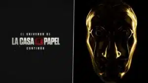 Máscara dourada no teaser do novo projeto de La Casa de Papel da Netflix