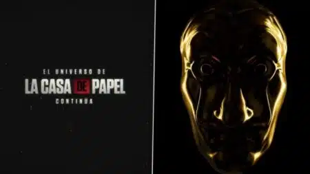 Máscara dourada no teaser do novo projeto de La Casa de Papel da Netflix