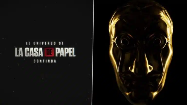 Máscara dourada no teaser do novo projeto de La Casa de Papel da Netflix