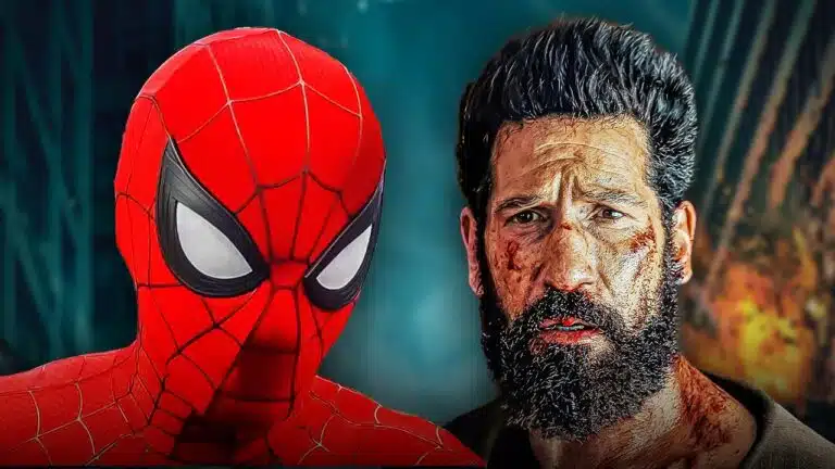 Justiceiro em van de combate na cena de abertura de Homem-Aranha Um Novo Dia