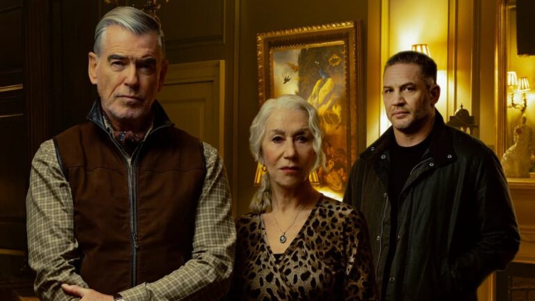 Helen Mirren e Tom Hardy em cena de Terra da Máfia, atores desmontam rumores de conflito