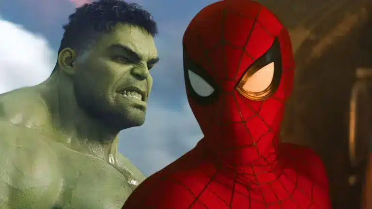 Hulk Selvagem e Homem-Aranha em cartaz de Um Novo Dia do MCU