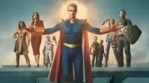 Cena do trailer final de The Boys mostrando confronto entre super-heróis