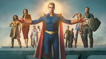 Cena do trailer final de The Boys mostrando confronto entre super-heróis