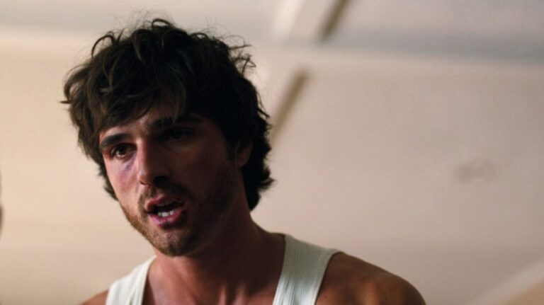 Jacob Elordi como Nate em Euphoria, personagem que sofre morte brutal na 3ª temporada