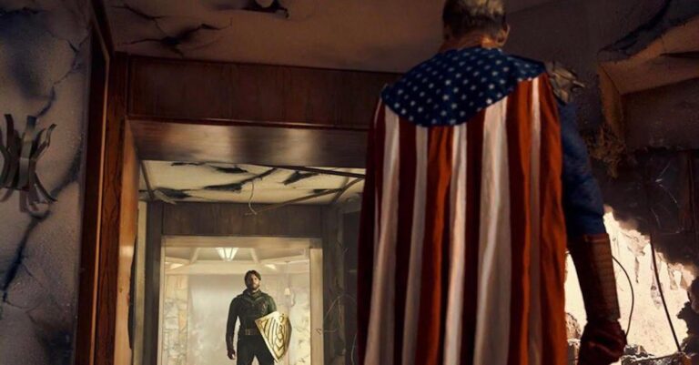 Capitão Pátria enfrentando Soldier Boy no trailer da 5ª temporada de The Boys
