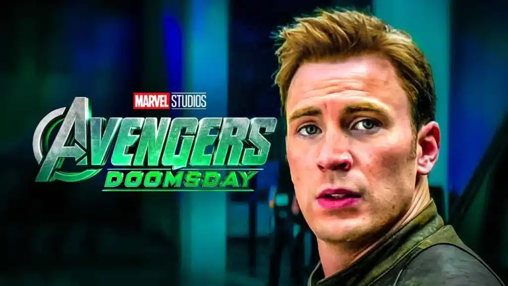 Chris Evans como Steve Rogers em Vingadores: Doutor Destino (2026) — salto temporal de 11 anos no MCU