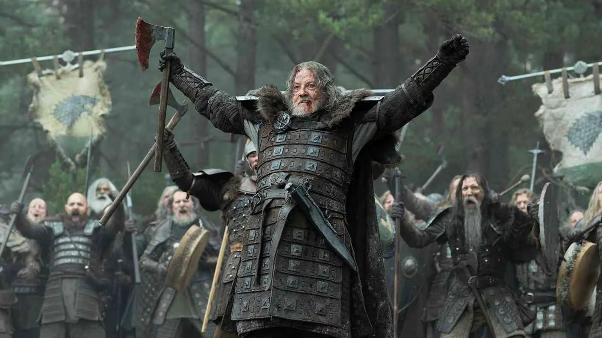 Roddy the Ruin (Tommy Flanagan) e os Winter Wolves em A Casa do Dragão 3ª Temporada
