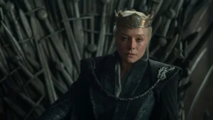 Emma D'Arcy como Rhaenyra Targaryen em A Casa do Dragão temporada 3