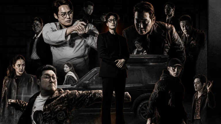 So Ji-sub como Kim em Agente Kim: Reativado, ex-agente secreto disfarçado de gerente de banco