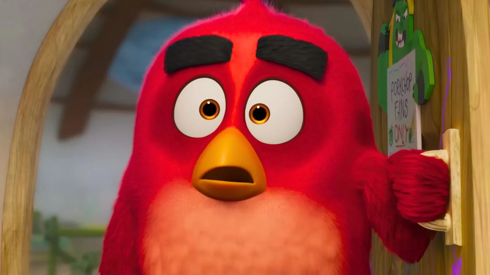 Red em cena do trailer de Angry Birds 3: O Filme