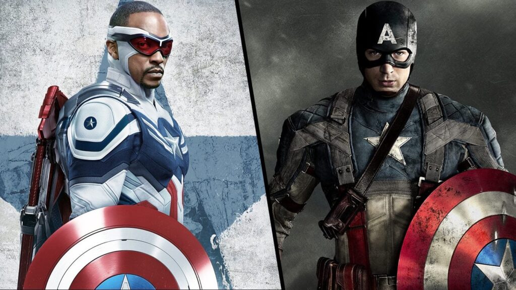 Sam Wilson como Capitão América em Vingadores: Doutor Destino