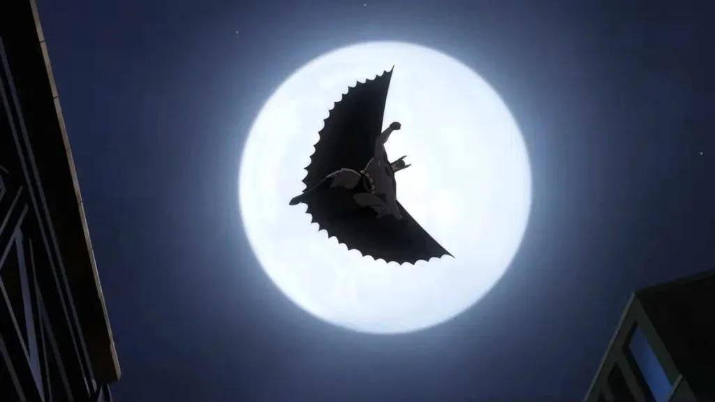 Batman em ação noturna em Gotham - série animada Caped Crusader temporada 2
