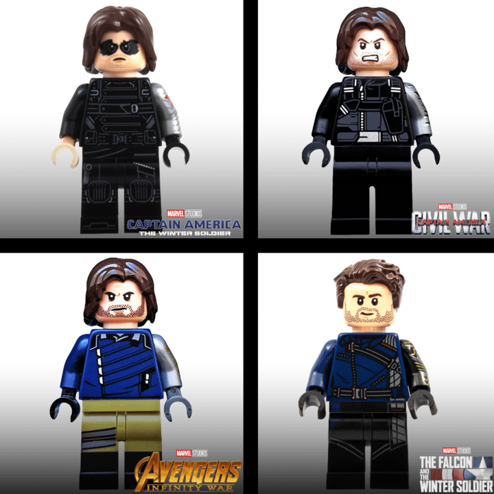 LEGO Bucky Barnes minifigura Vingadores colecionador