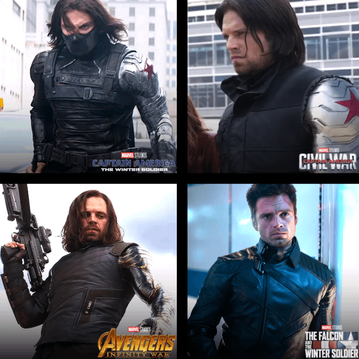 Bucky Barnes minifigura histórico Capitão América MCU