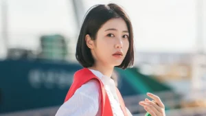 Do Ji-ui e Yuk Ha-ri no momento do primeiro beijo em Doutor à Beira do Amor, série do Disney+
