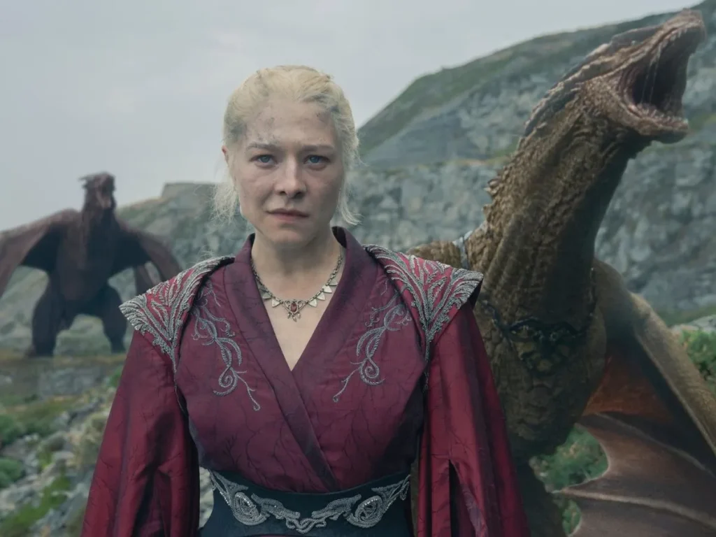 Emma D'Arcy como Rhaenyra Targaryen em cena de A Casa do Dragão
