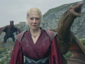 Emma D'Arcy como Rhaenyra Targaryen em cena de A Casa do Dragão