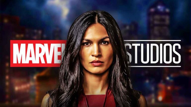 Elektra novo traje vermelho Demolidor Renascido temporada 3 set