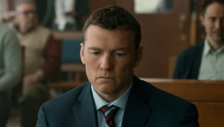 Eu Vou Te Encontrar não foi renovada e o autor já explica o motivo Sam Worthington como David Burroughs em cena de tensão na série Eu Vou Te Encontrar, da Netflix