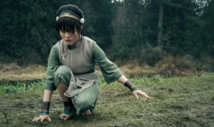 Toph Beifong em luta na arena com areia, 2ª temporada Avatar