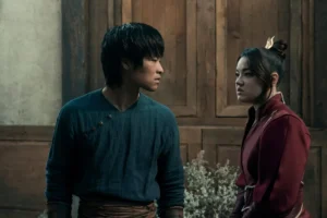 Aang no Estado de Avatar durante confronto em Ba Sing Se — final temporada 2