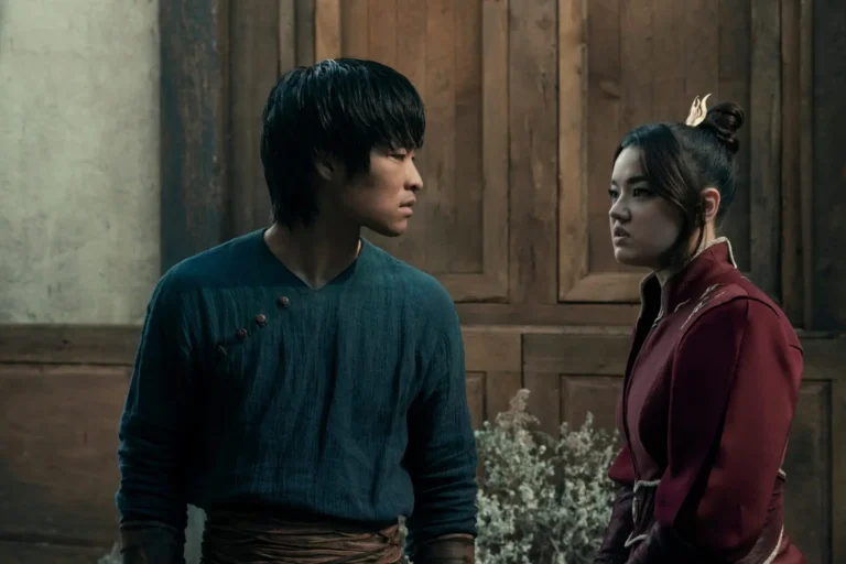 Aang no Estado de Avatar durante confronto em Ba Sing Se — final temporada 2