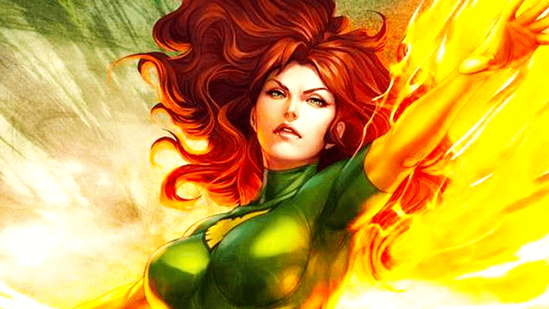 Jean Grey with the Phoenix Force in Marvel Comics.
