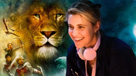 Poster oficial de Nárnia: O Sobrinho do Mago, filme dirigido por Greta Gerwig previsto para estrear em fevereiro de 2027