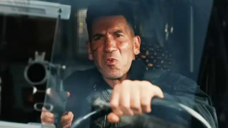 Logo do Punisher com caveira e teia de aranha, símbolo de Homem-Aranha: Um Novo Dia