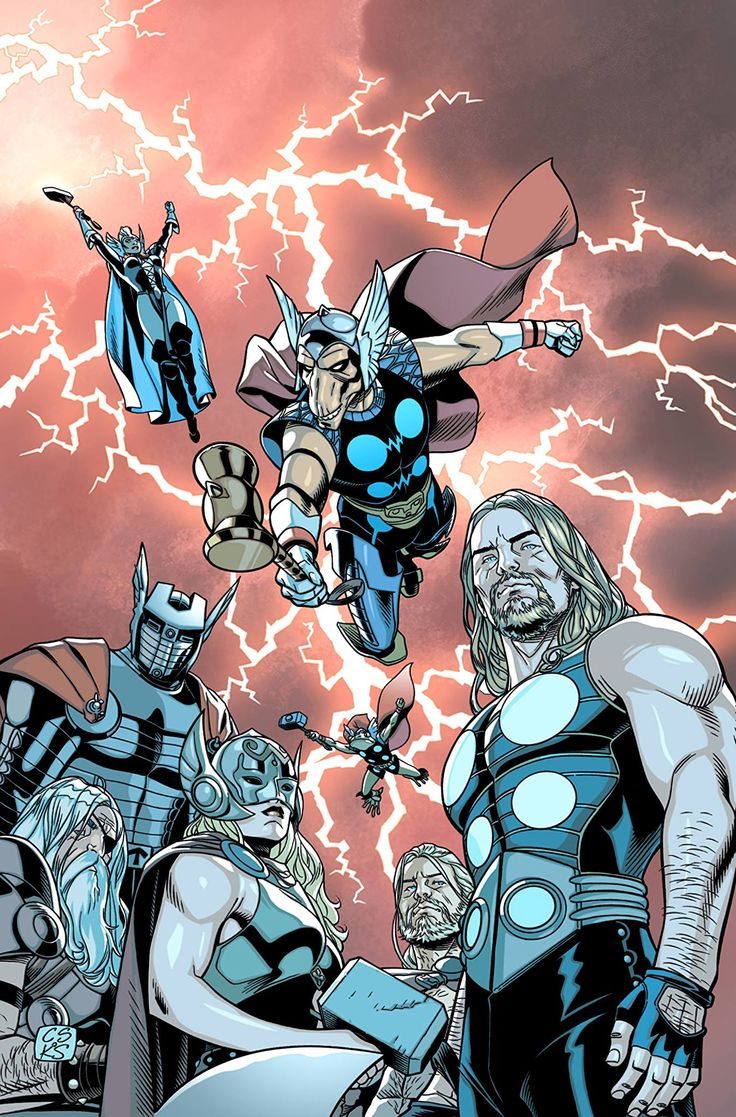 Conceito artístico de variantes de Hulk e Thor para Vingadores Guerras Secretas