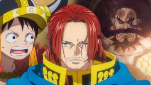 Luffy, Shamrock e o rei Harald em cena do episódio 1167 de One Piece