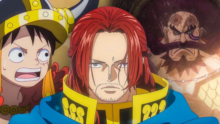 Luffy, Shamrock e o rei Harald em cena do episódio 1167 de One Piece