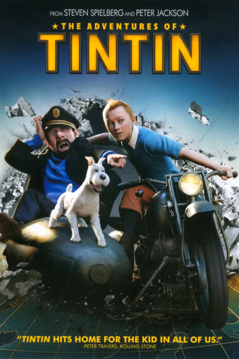 Pôster do filme As Aventuras de Tintim dirigido por Peter Jackson